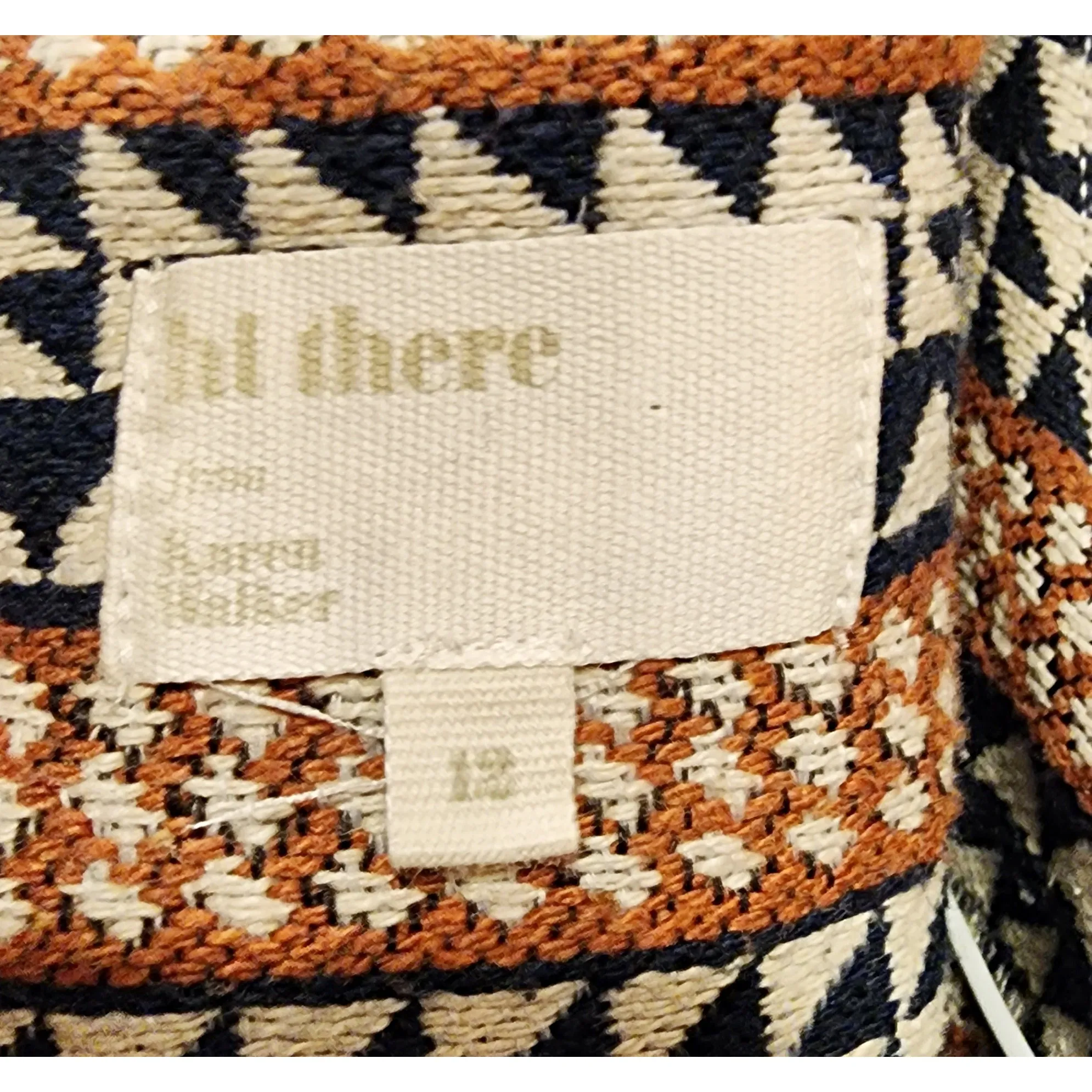 Hi There by Karen Walker unique print cotton mix knit sleeveless dress size 12