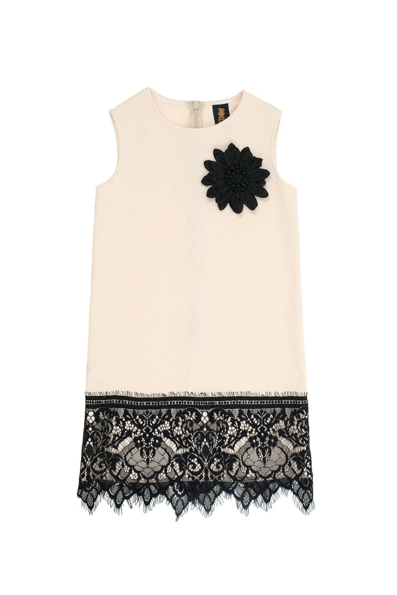 Ivory Beige Stretchy Sleeveless Mother Daughter Dress