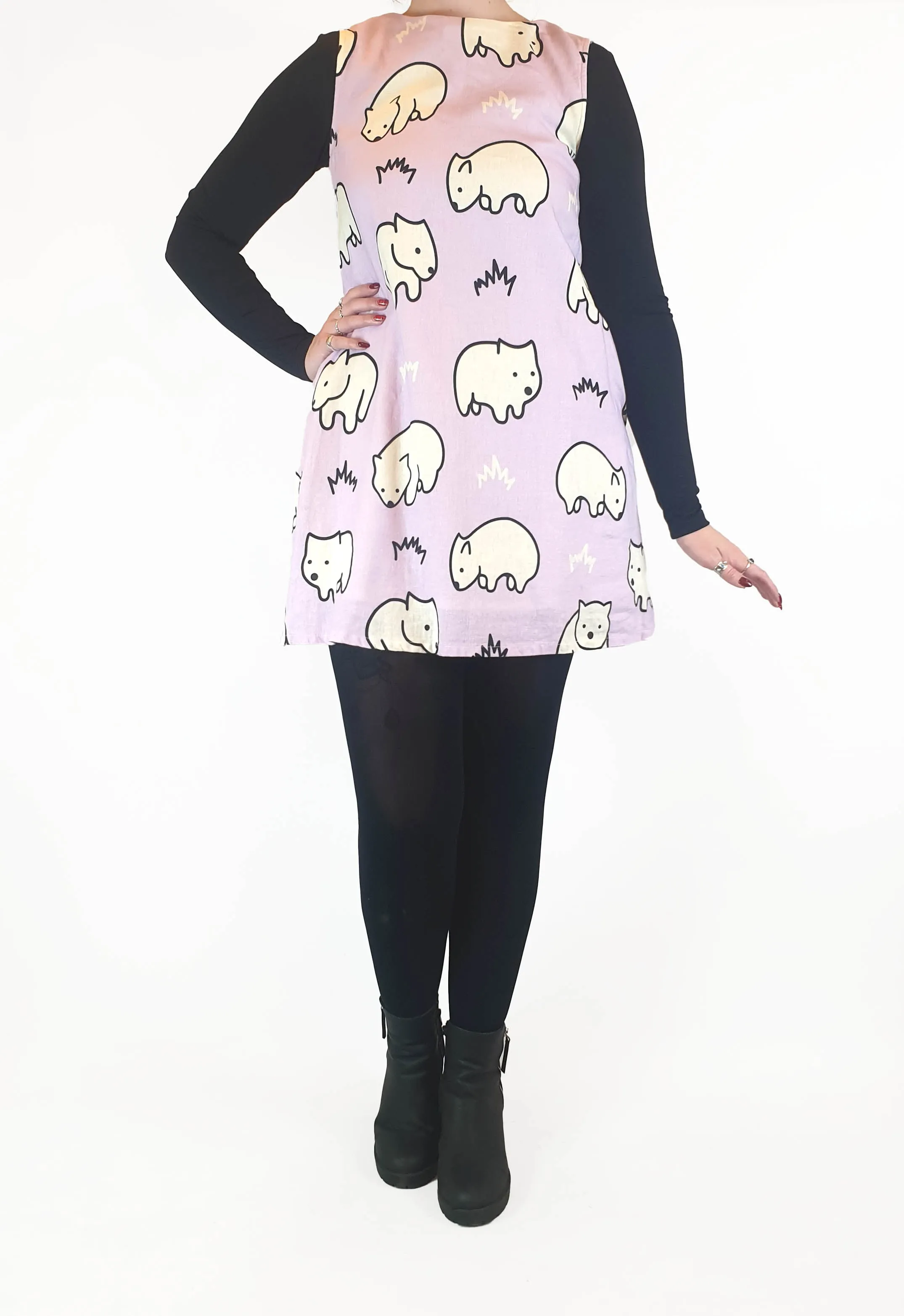Jericho Road purple wombat print dress size 14