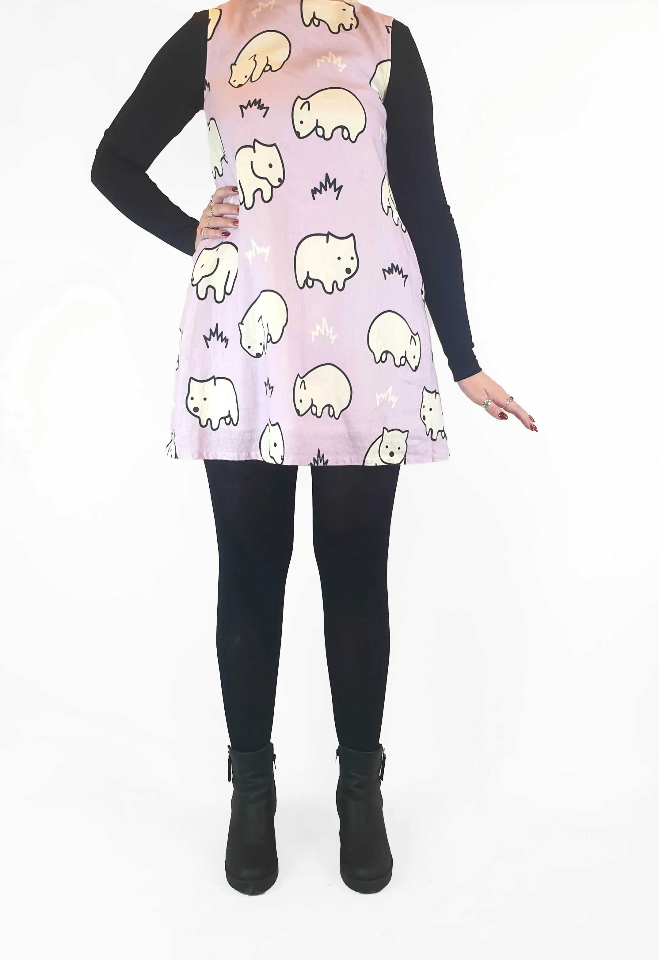 Jericho Road purple wombat print dress size 14