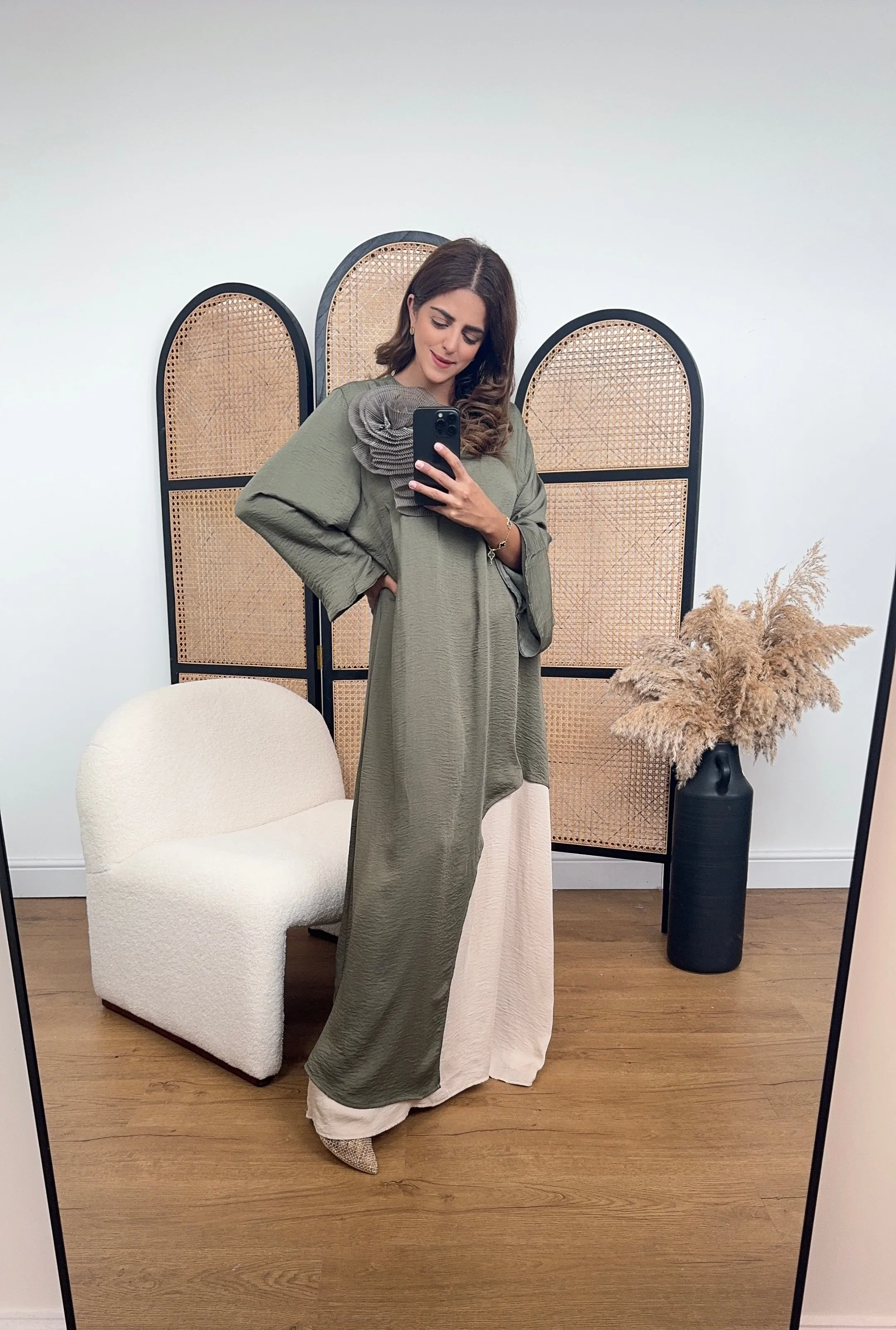 Juana two piece dress in olive