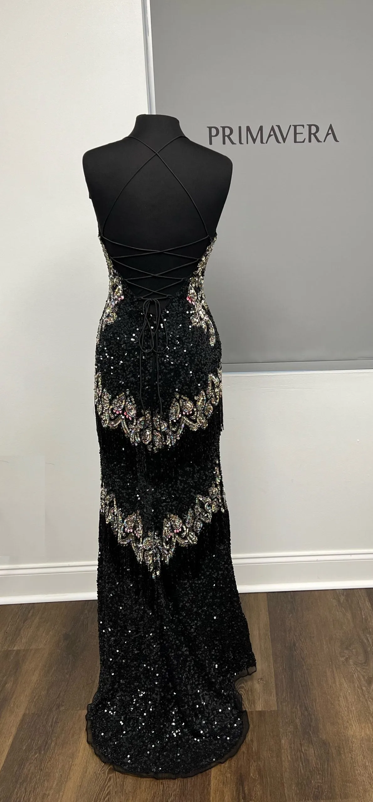 Khaleesa | Beaded Fringe Gown | Primavera Couture 3911