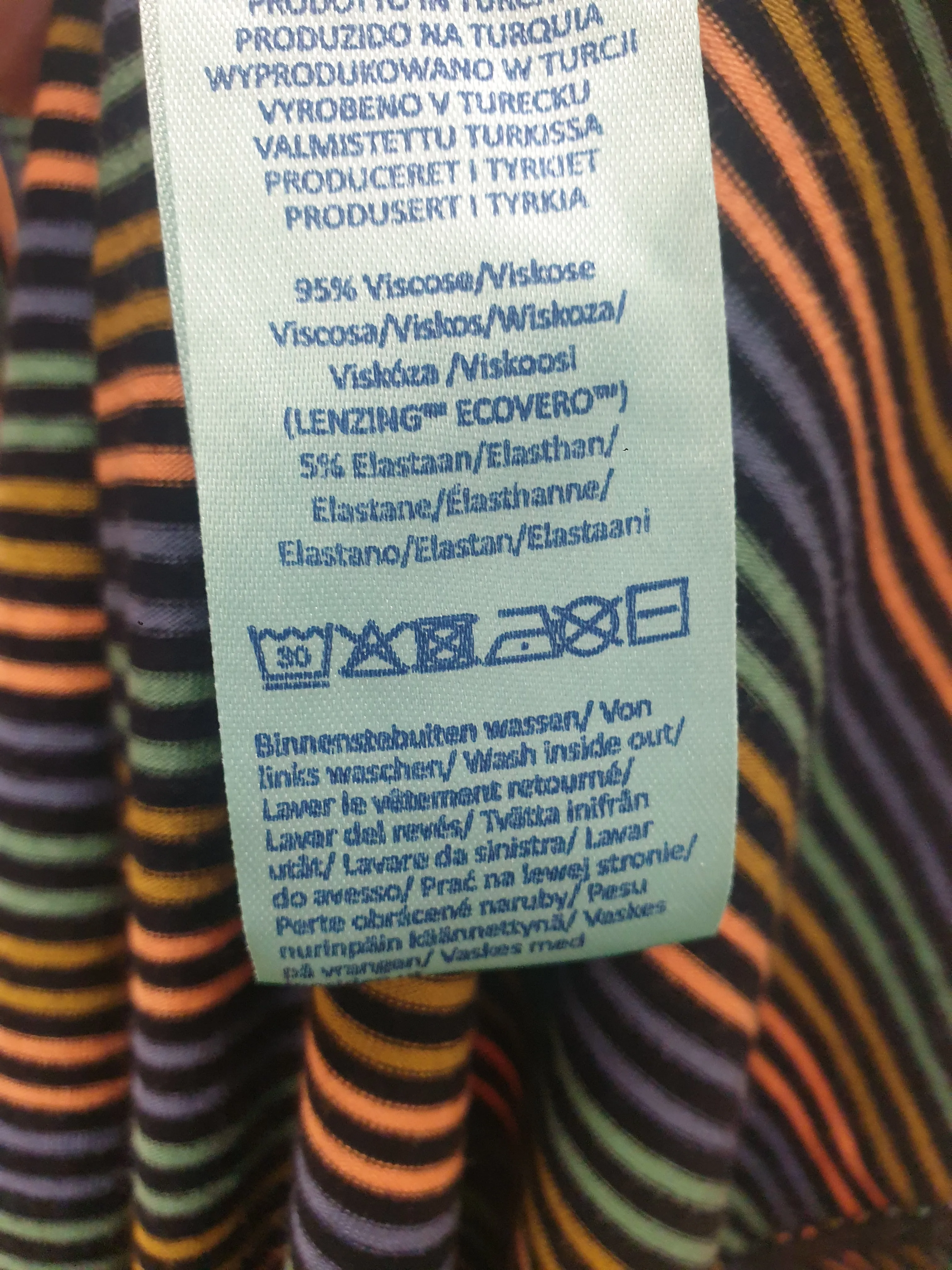 King Louie colourful striped maxi dress size M