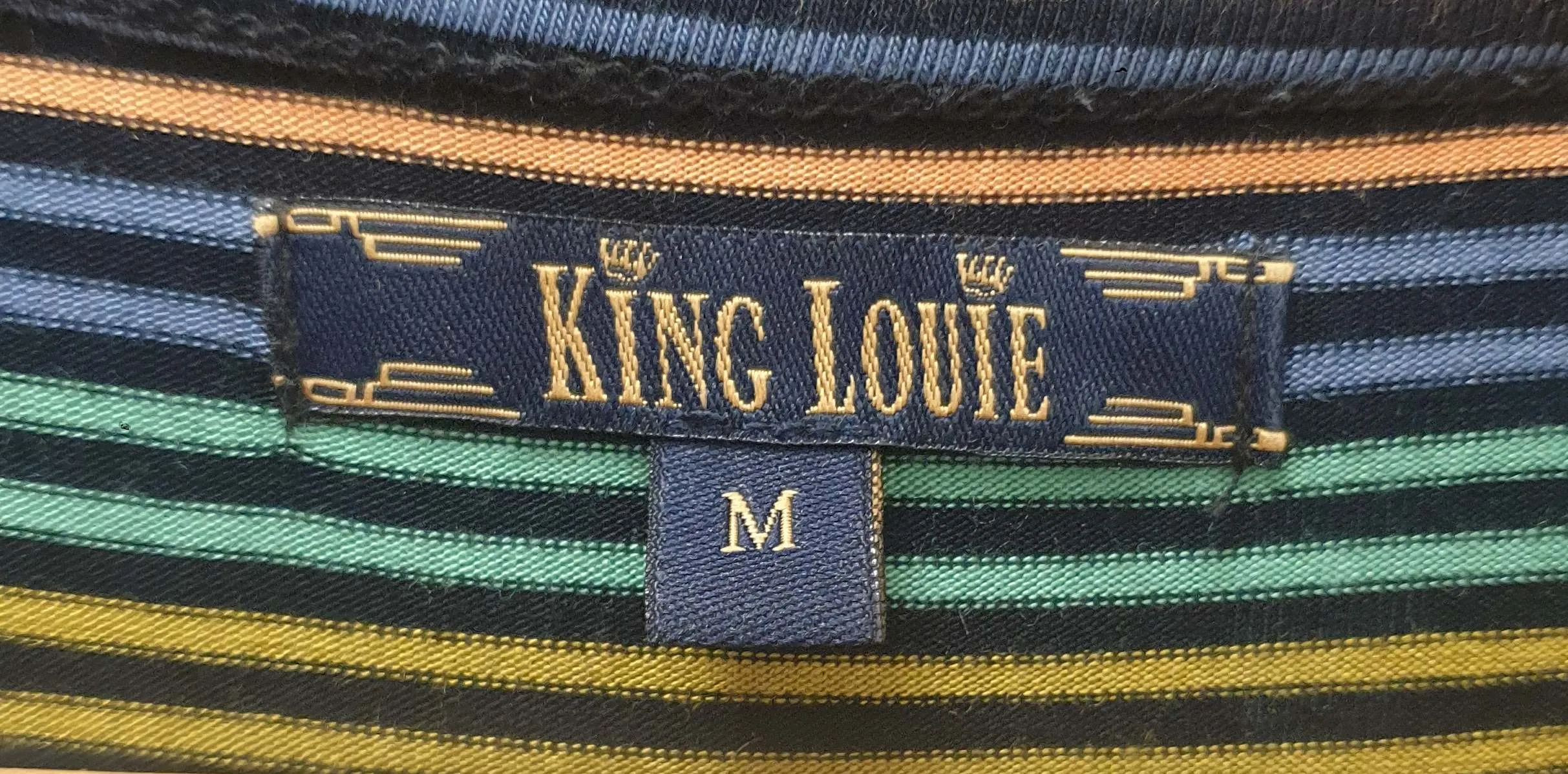 King Louie colourful striped maxi dress size M