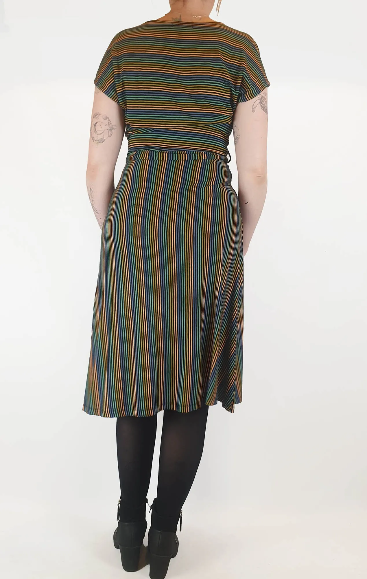 King Louie colourful striped maxi dress size M