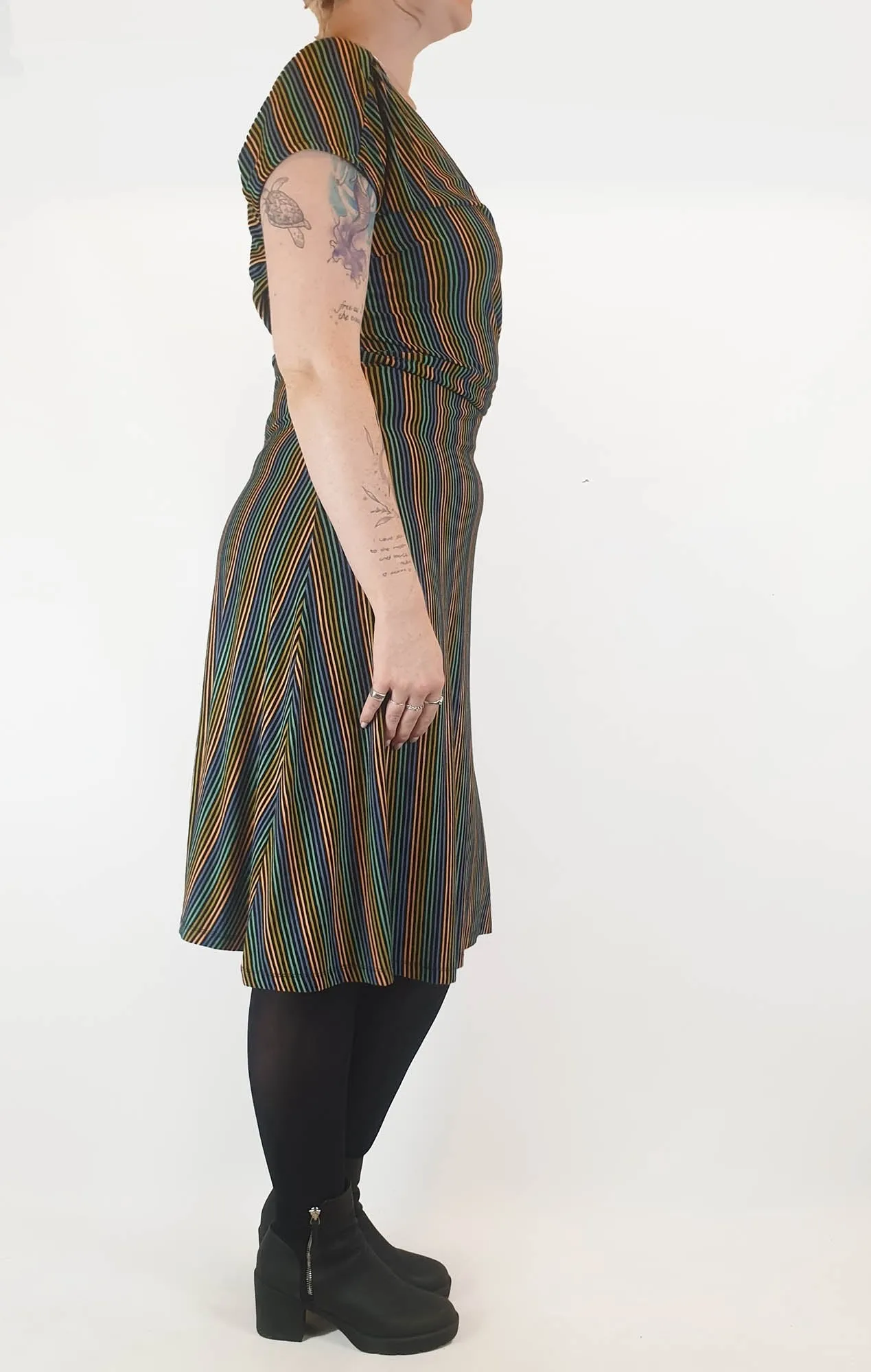 King Louie colourful striped maxi dress size M