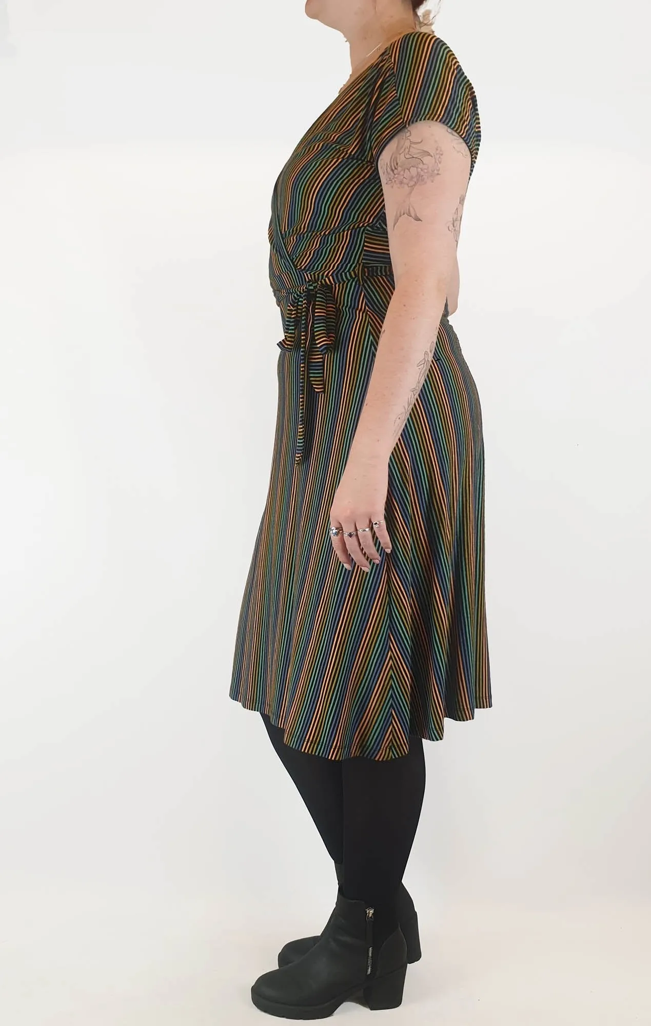 King Louie colourful striped maxi dress size M