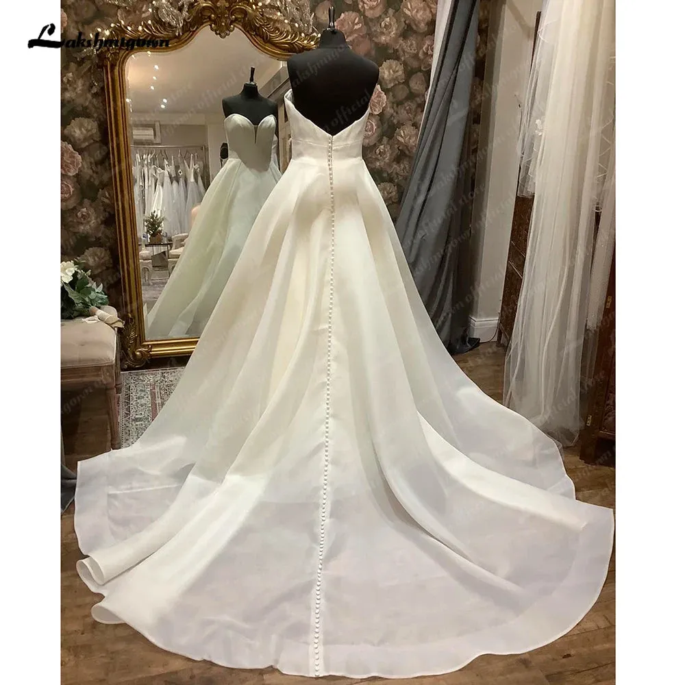 Lakshmigown Off Shoulder Sweetheart Neckline Boho A Line Wedding Dress for Bride Robe Civil Wedding Gown Elegant suknia slubna