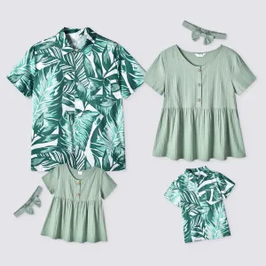 Leaves Print Family Matching Sets