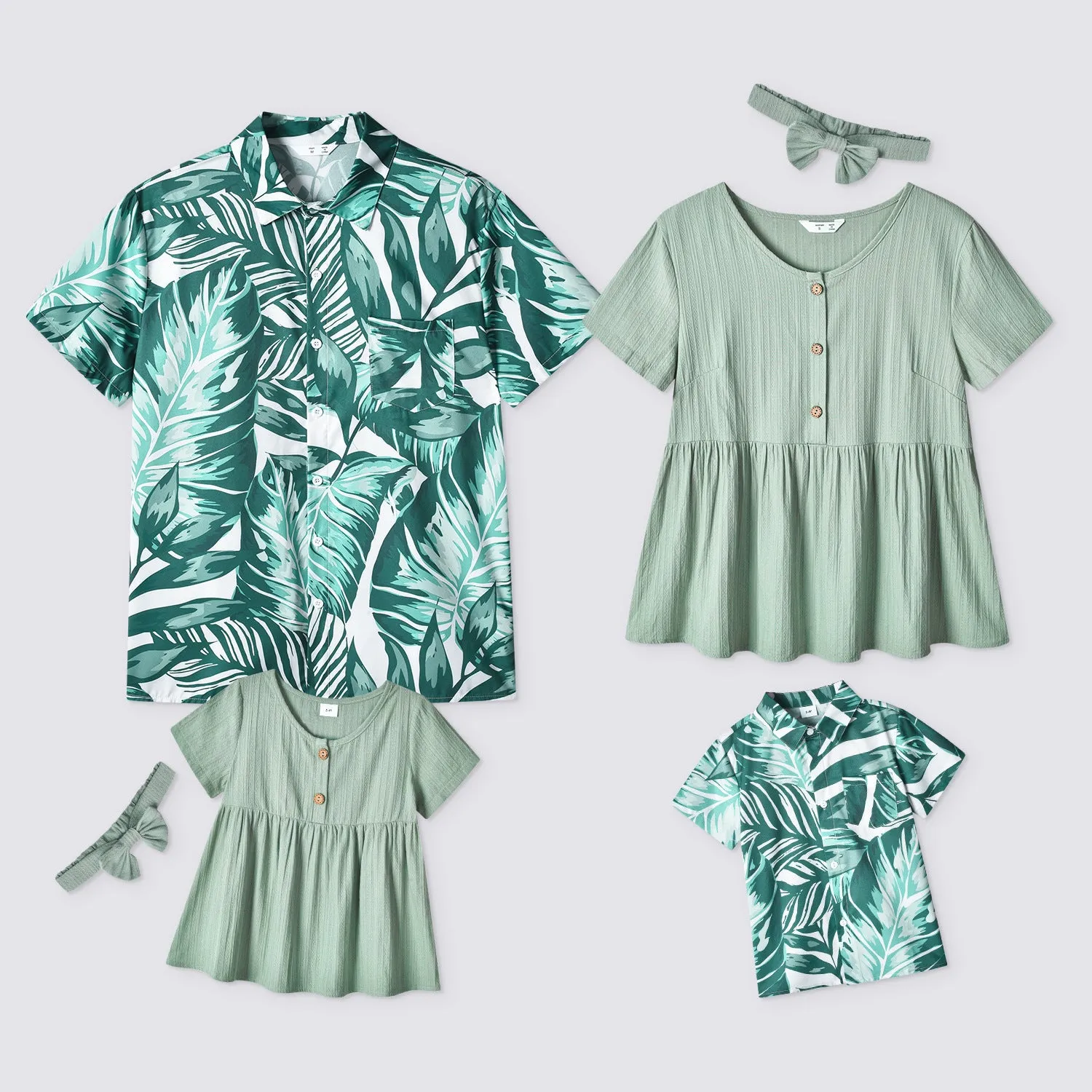 Leaves Print Family Matching Sets