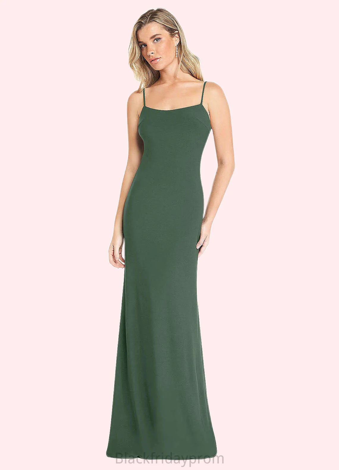 Lesley Sheath Bow Luxe Knit Floor-Length Dress Eucalyptus BF2P0022744