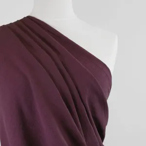 Liege - Damson Viscose Linen Silky Noil Woven Fabric Sample