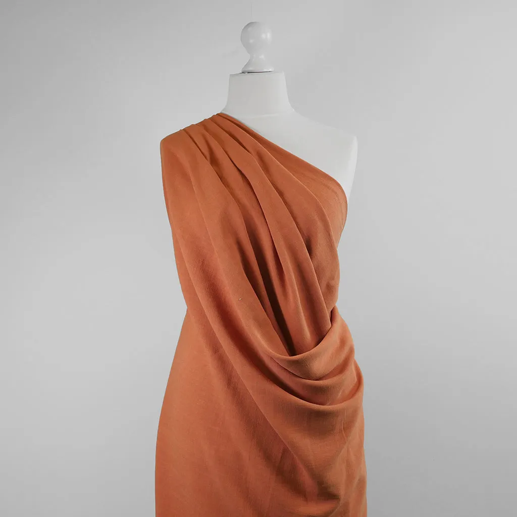 Liege - Spice Viscose Linen Silky Noil Woven Fabric Sample