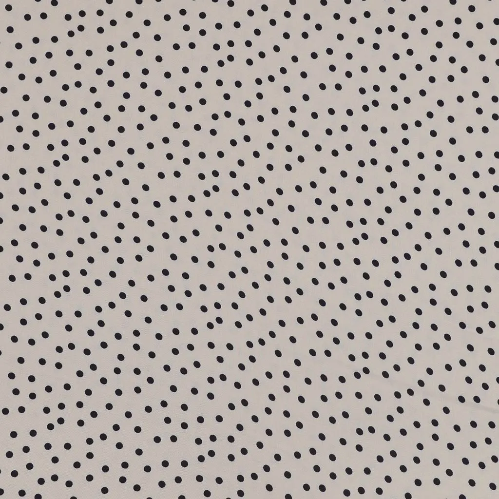 Linz - Parchment Cream Dotty Viscose Woven Twill Fabric Sample