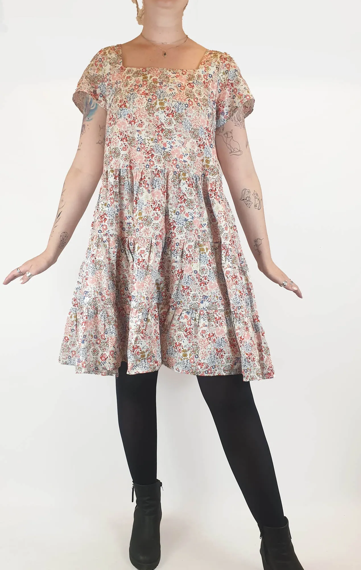 Love Style Co pink floral dress size 12