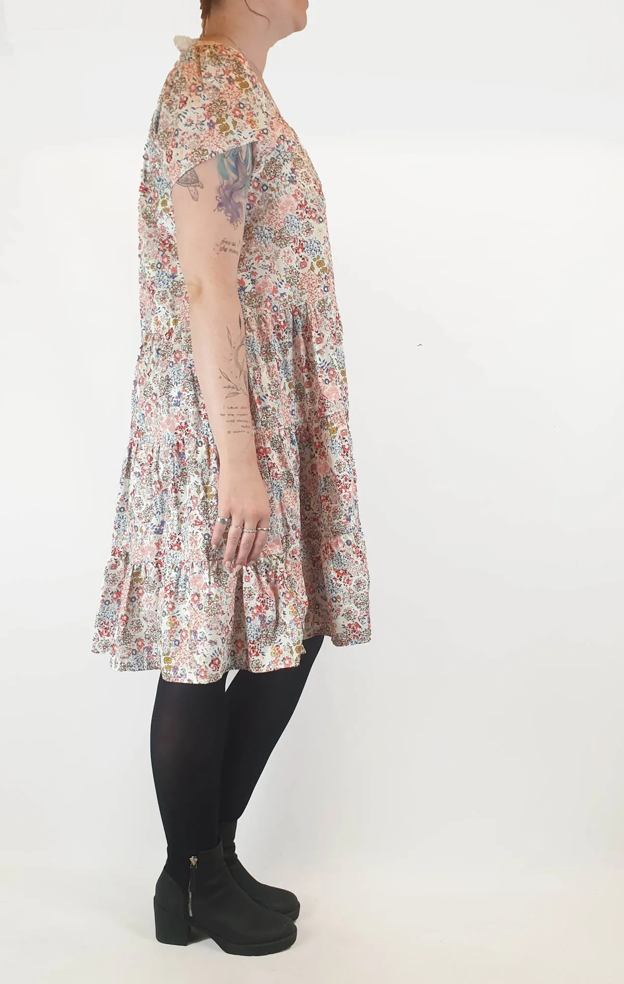 Love Style Co pink floral dress size 12