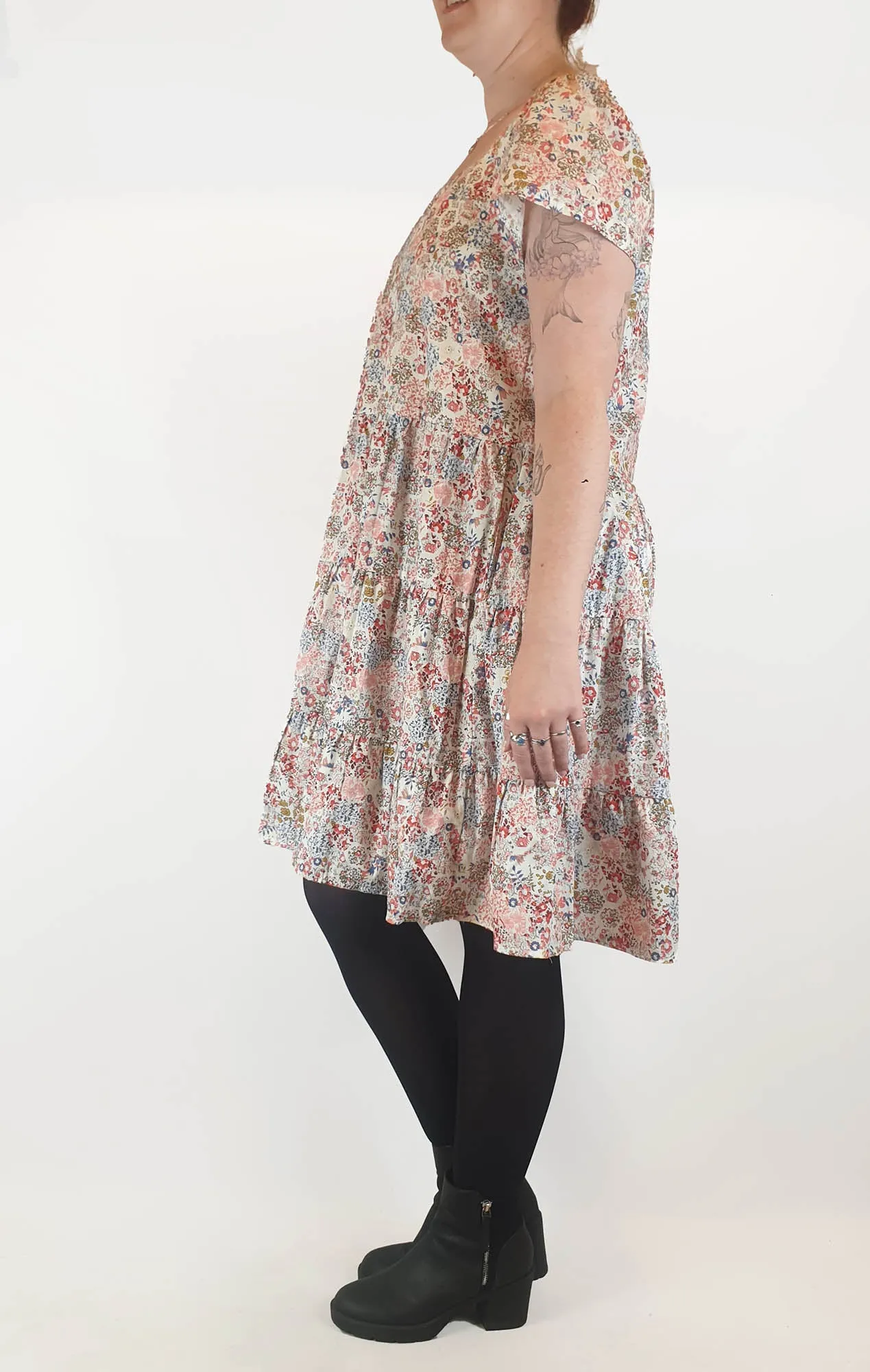 Love Style Co pink floral dress size 12