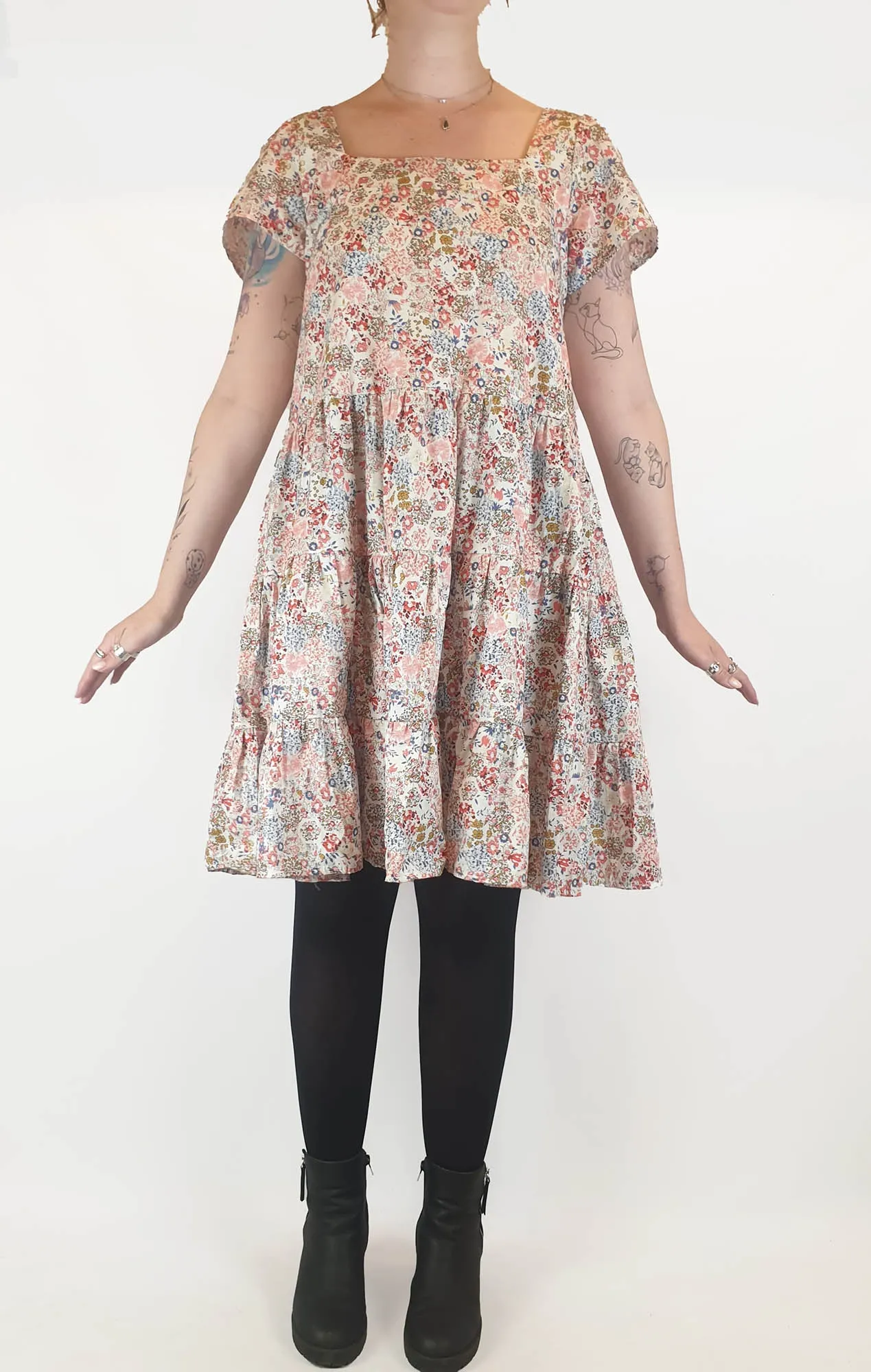 Love Style Co pink floral dress size 12