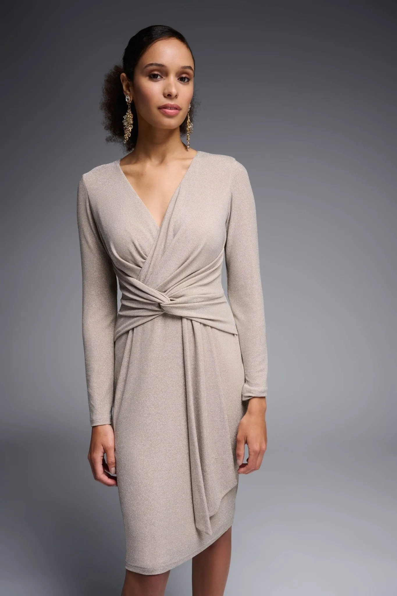 Luxe Lurex Wrap Dress