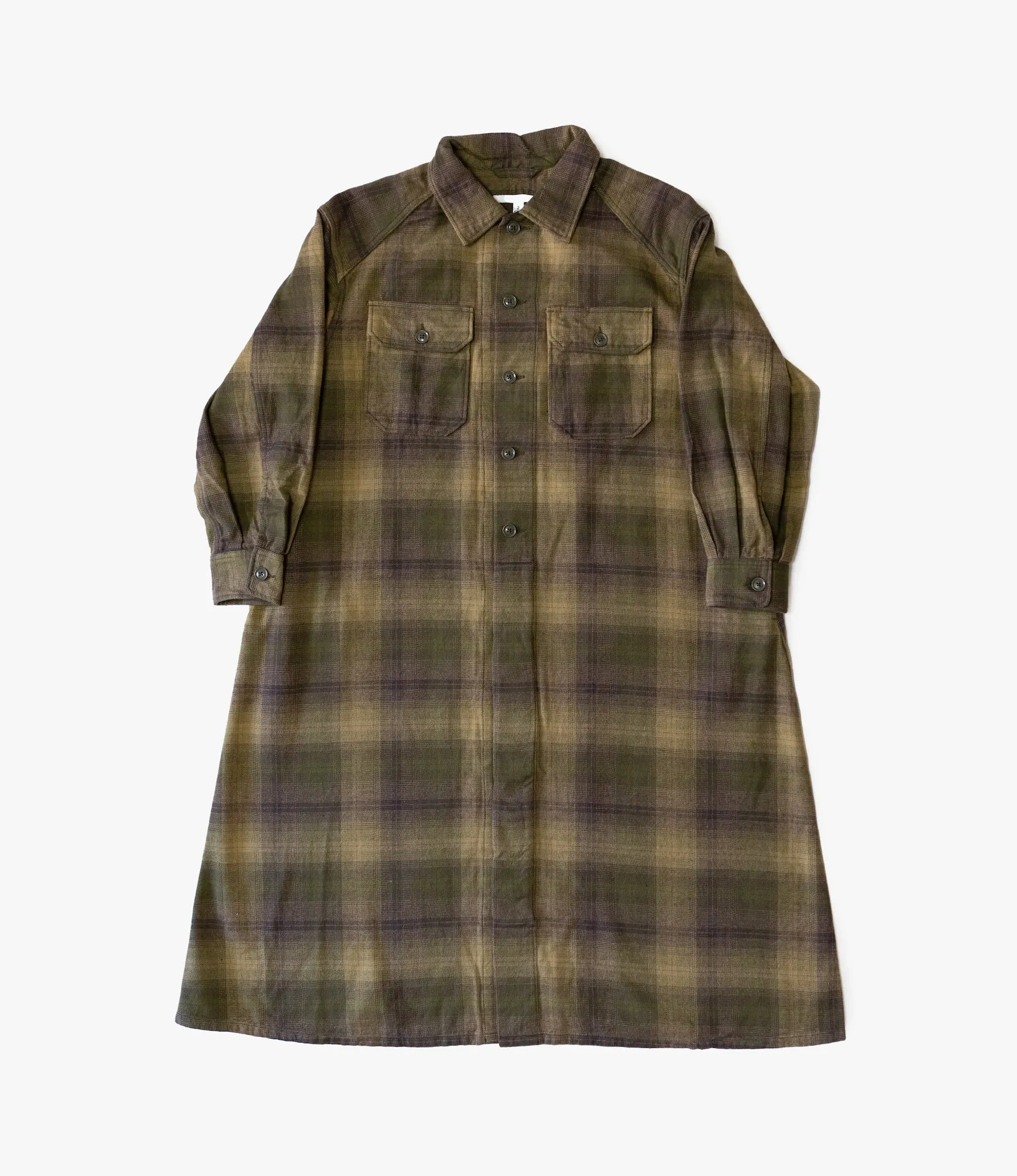 M51 Dress - Olive Check Flannel