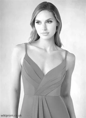 Maya Sheath Pleated Luxe Knit Floor-Length Dress SWKP0019801