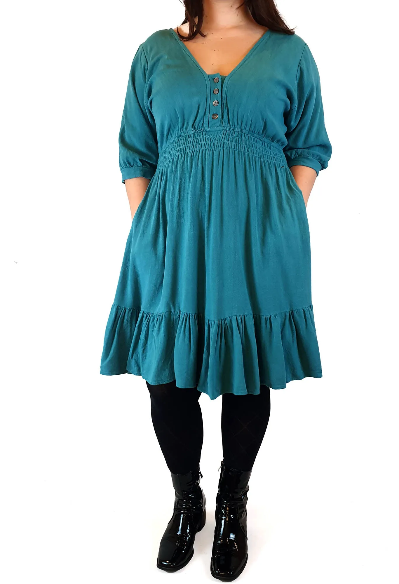 Mombasa Rose blue half sleeve dress size XL