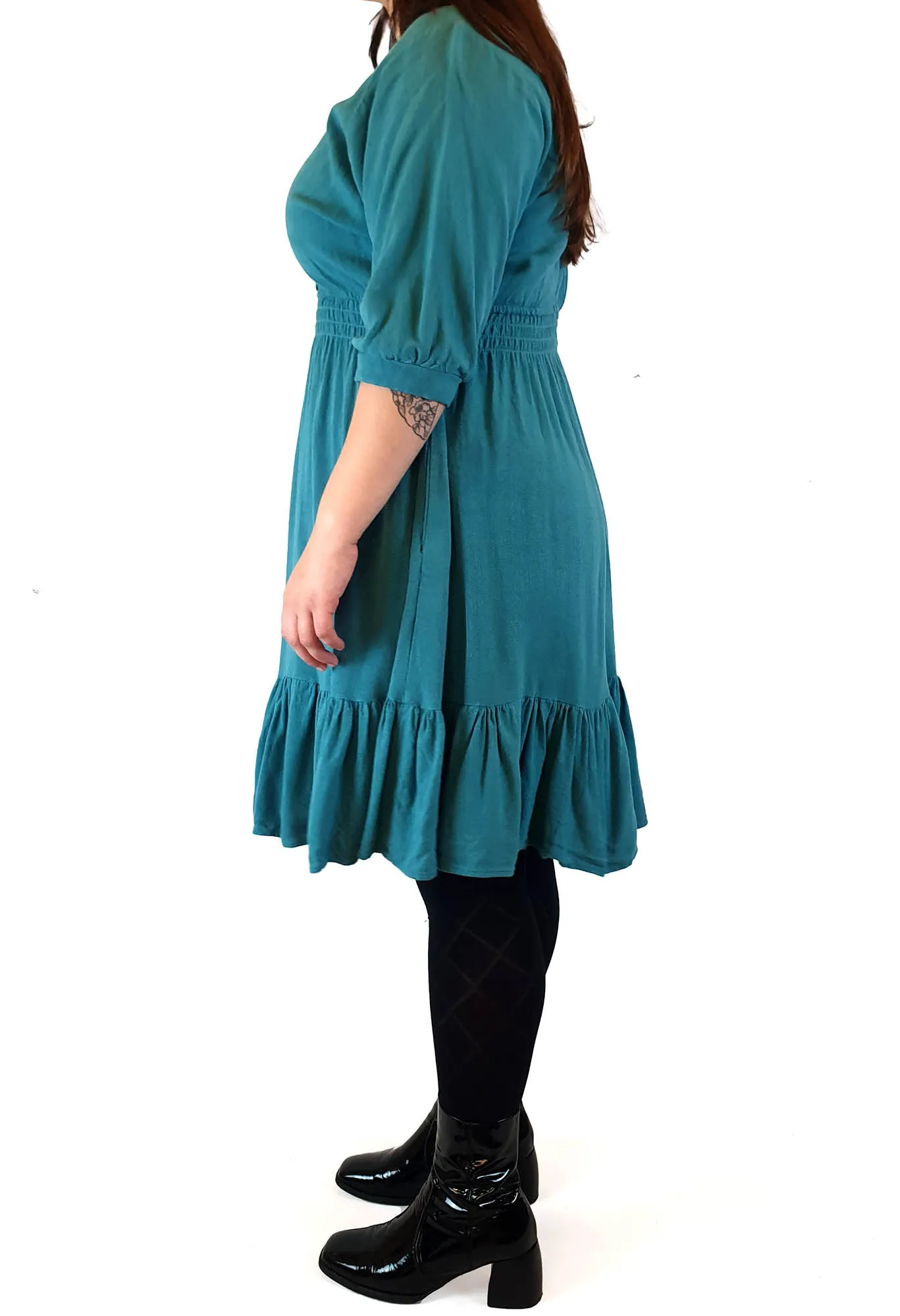Mombasa Rose blue half sleeve dress size XL
