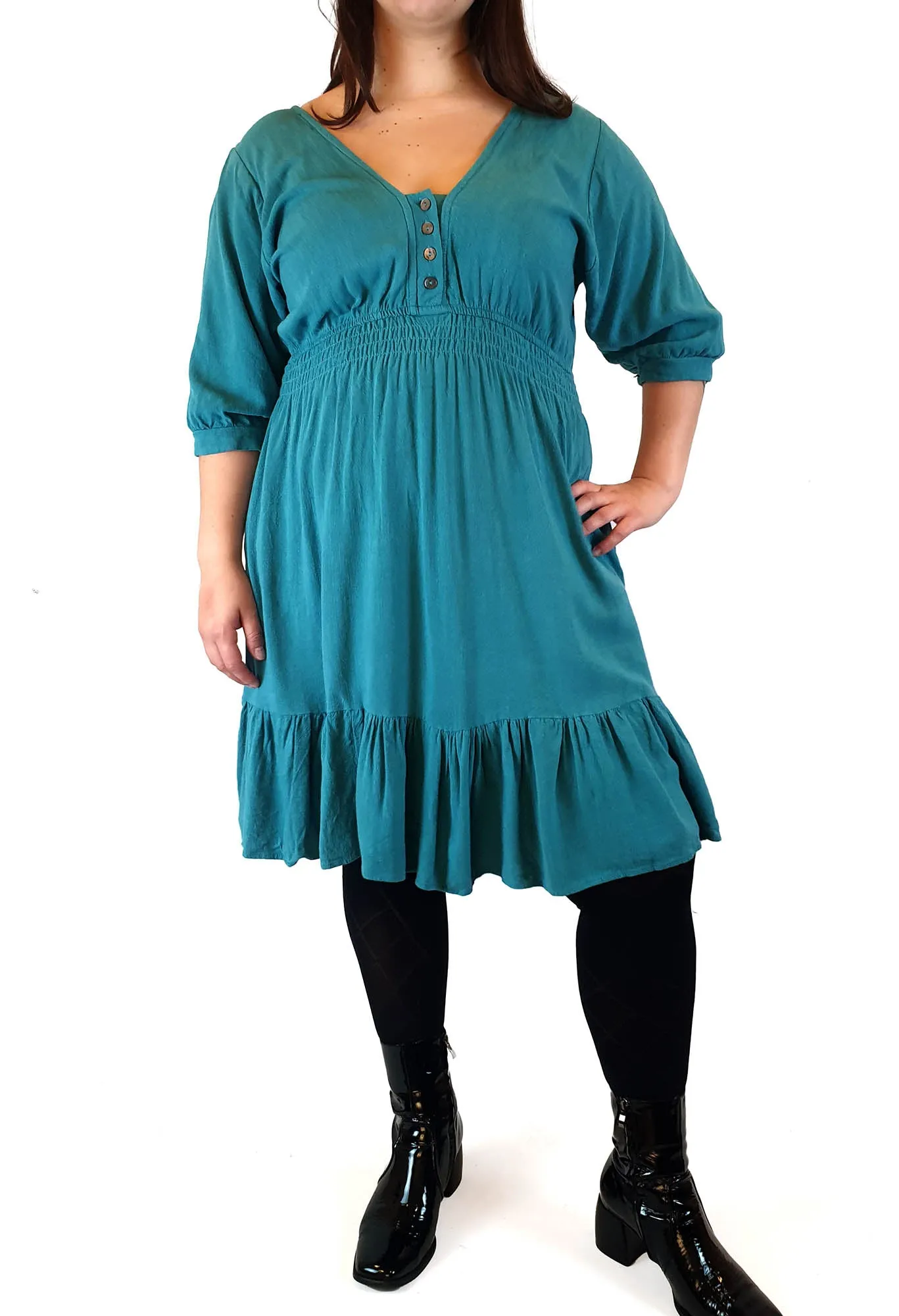 Mombasa Rose blue half sleeve dress size XL