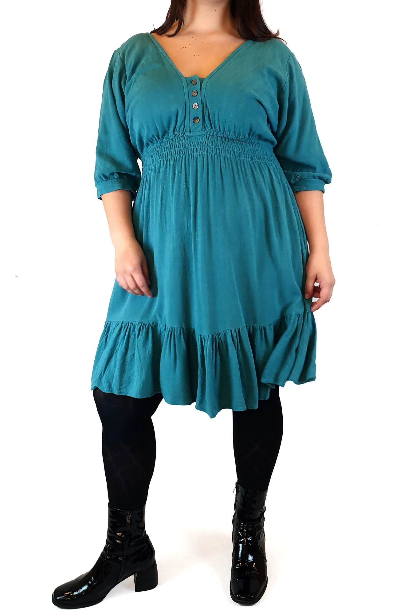 Mombasa Rose blue half sleeve dress size XL