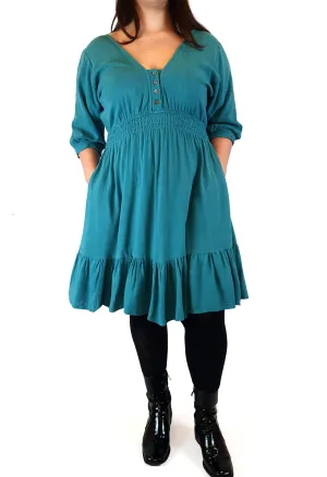 Mombasa Rose blue half sleeve dress size XL