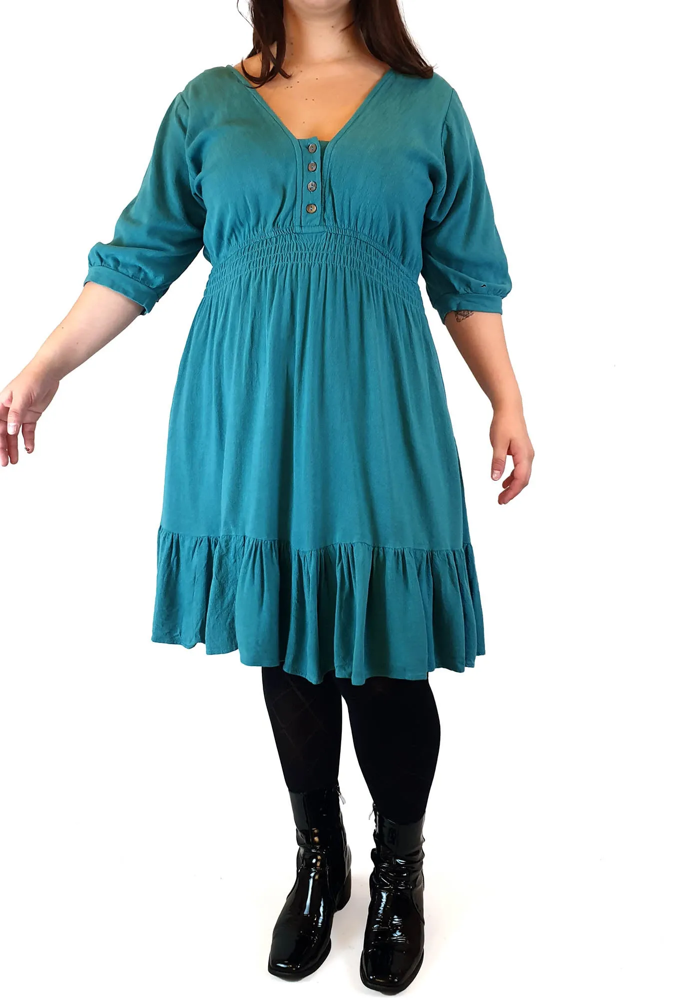Mombasa Rose blue half sleeve dress size XL