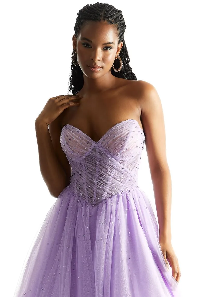 Morilee Strapless Basque Waist Ballgown 49071
