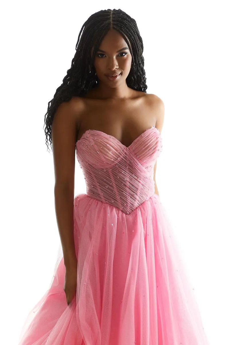 Morilee Strapless Basque Waist Ballgown 49071