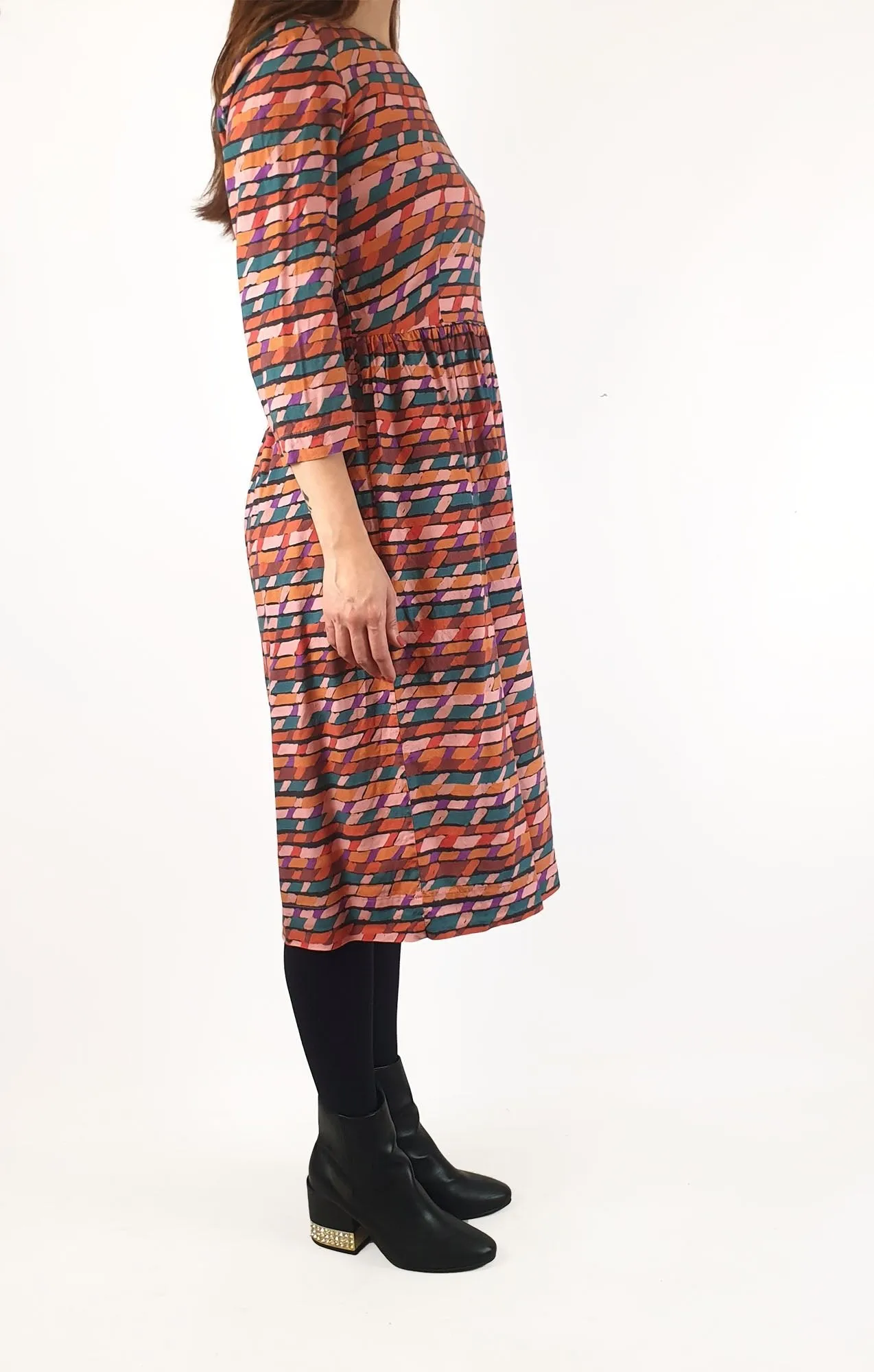 Obus colourful long sleeve dress size 2, best fits 10