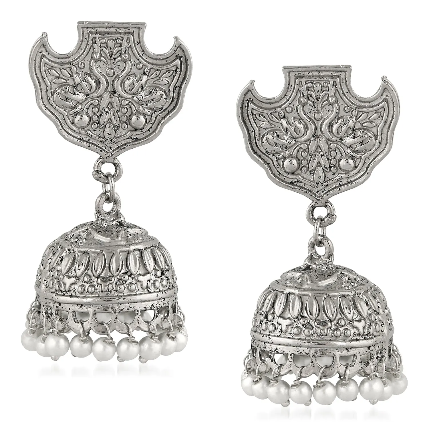Peacock Traditional Jhumka Earrings