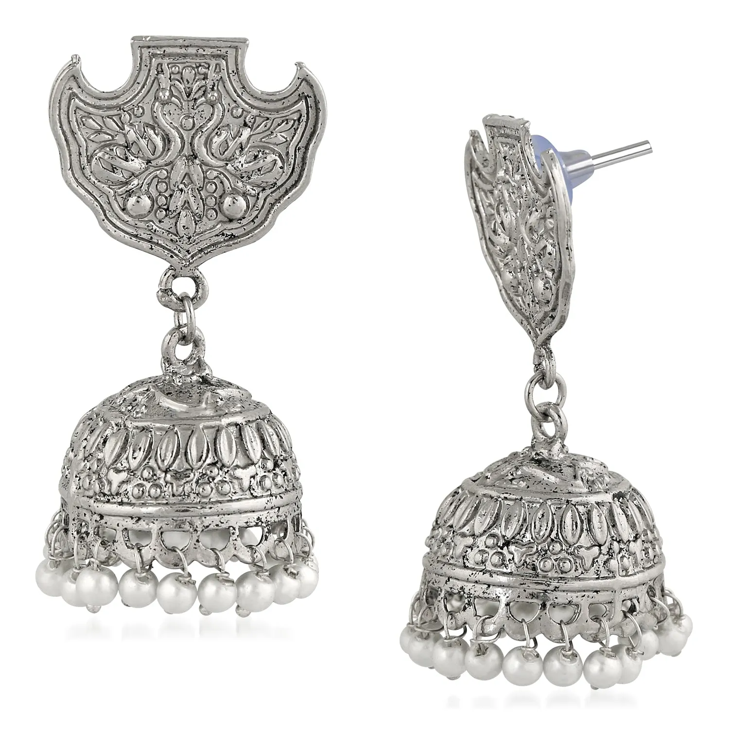 Peacock Traditional Jhumka Earrings