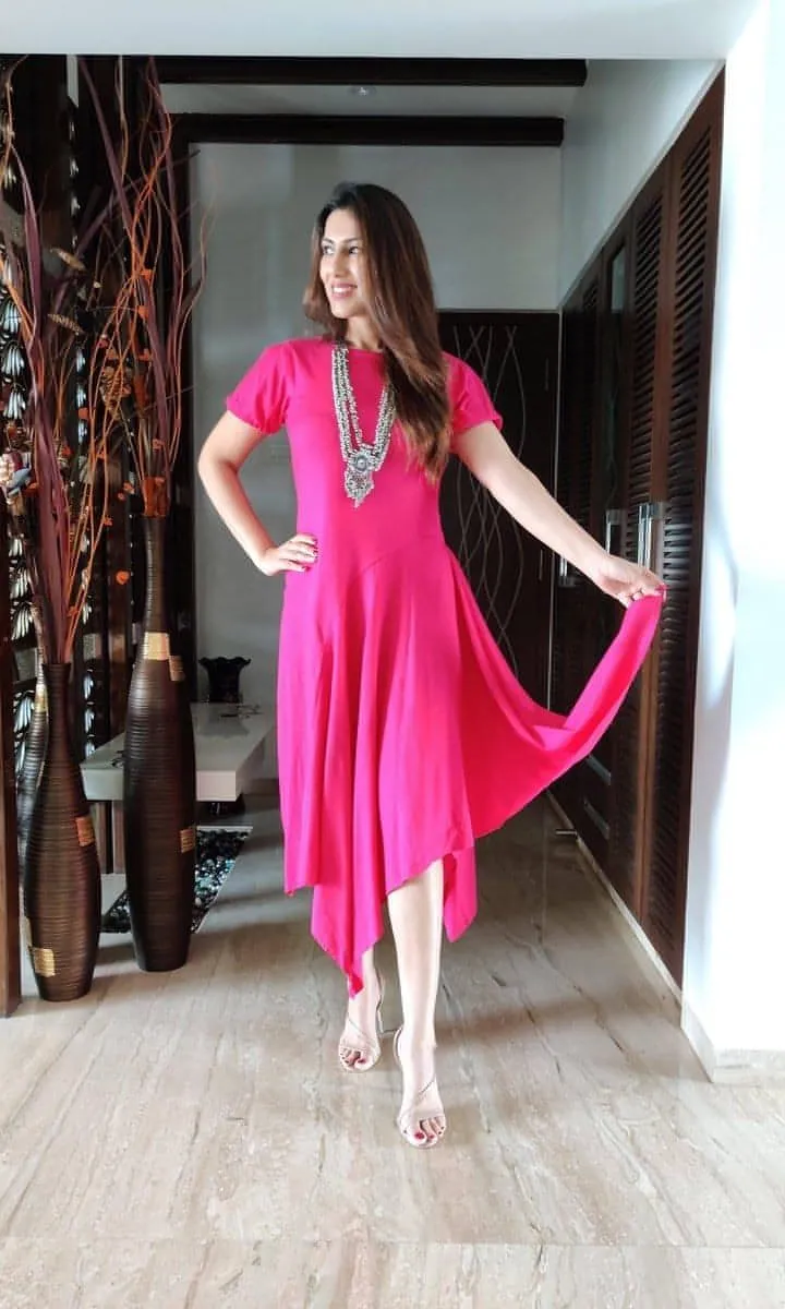 Pink Hi-Low Dress