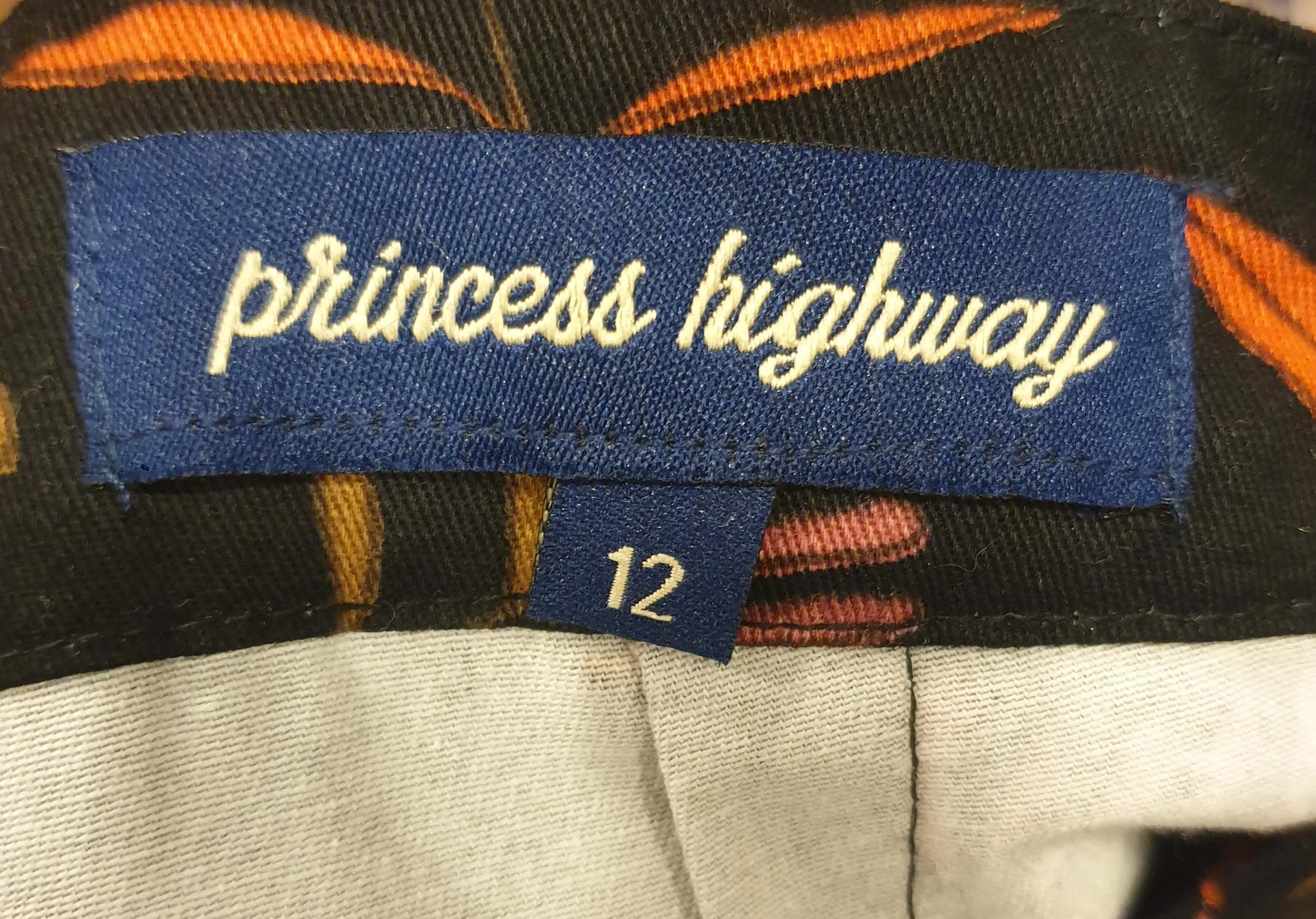 Princess Highway black and floral overalls size 12