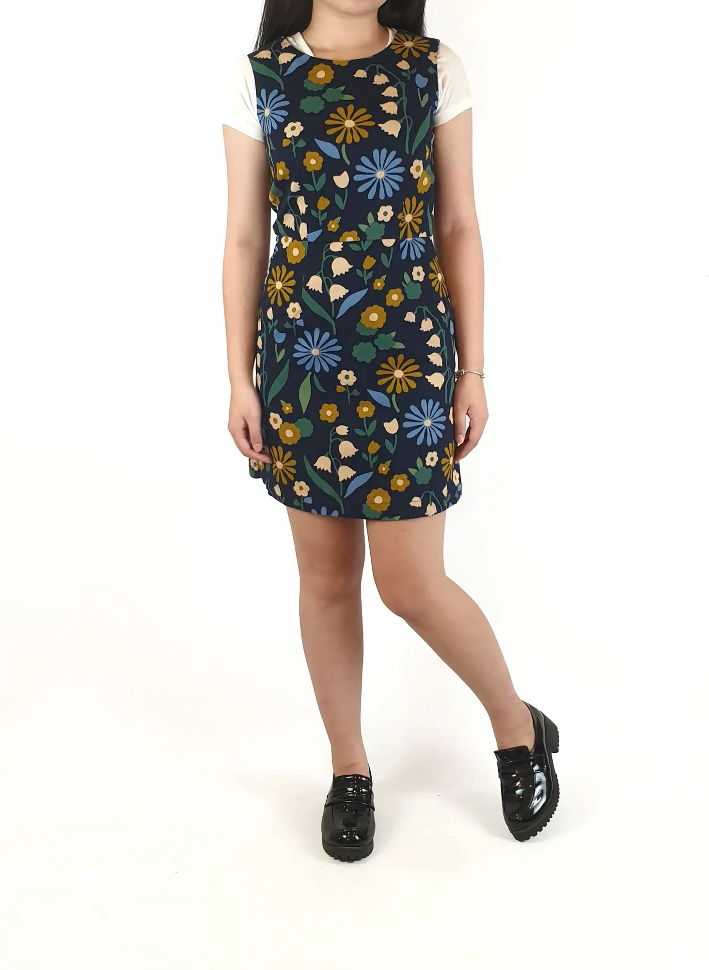 Princess Highway navy floral print sleeveless dress size 6