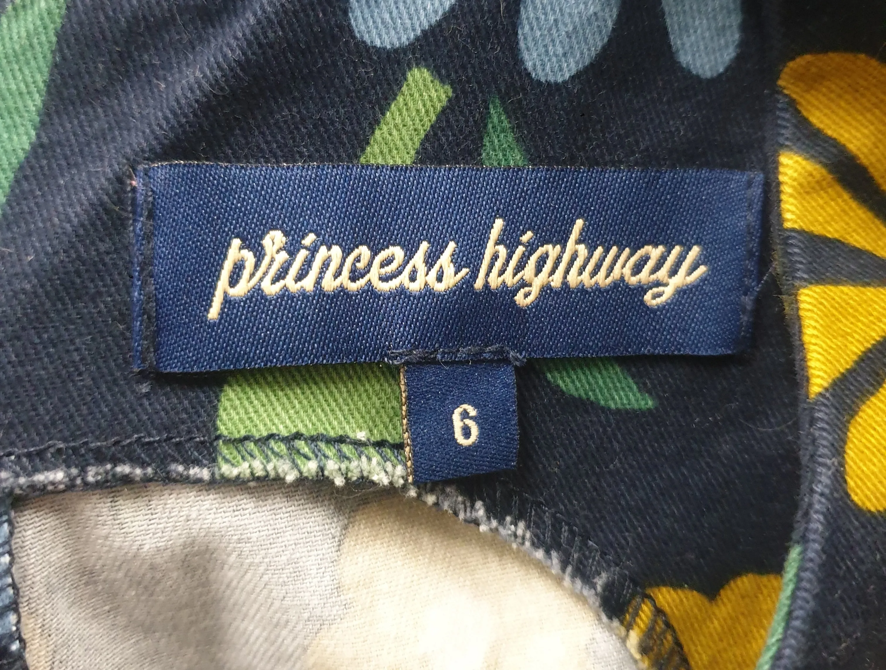 Princess Highway navy floral print sleeveless dress size 6