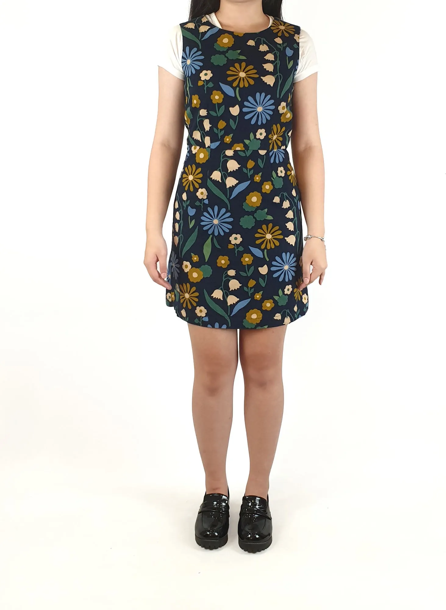 Princess Highway navy floral print sleeveless dress size 6