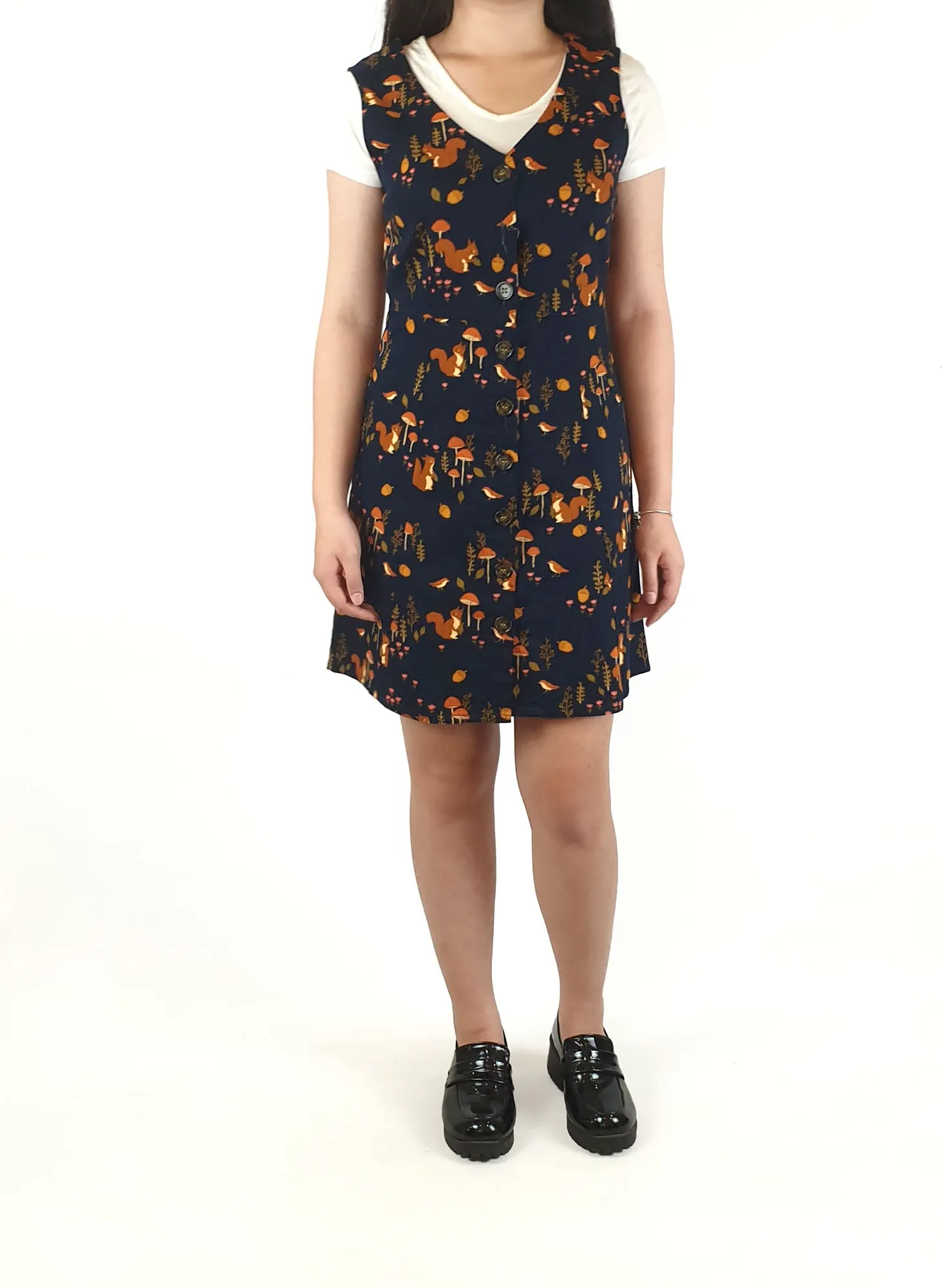 Princess highway navy squirrel print sleeveless dress size 6