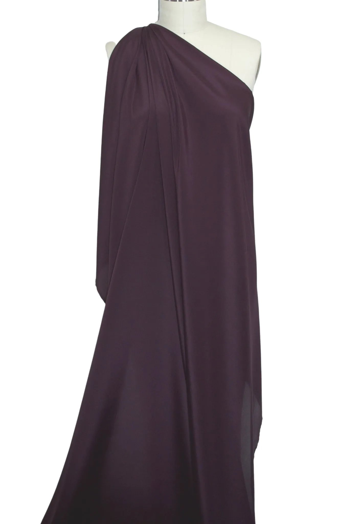 Randi Rahm Stretch Silk Crepe de Chine - Eggplant