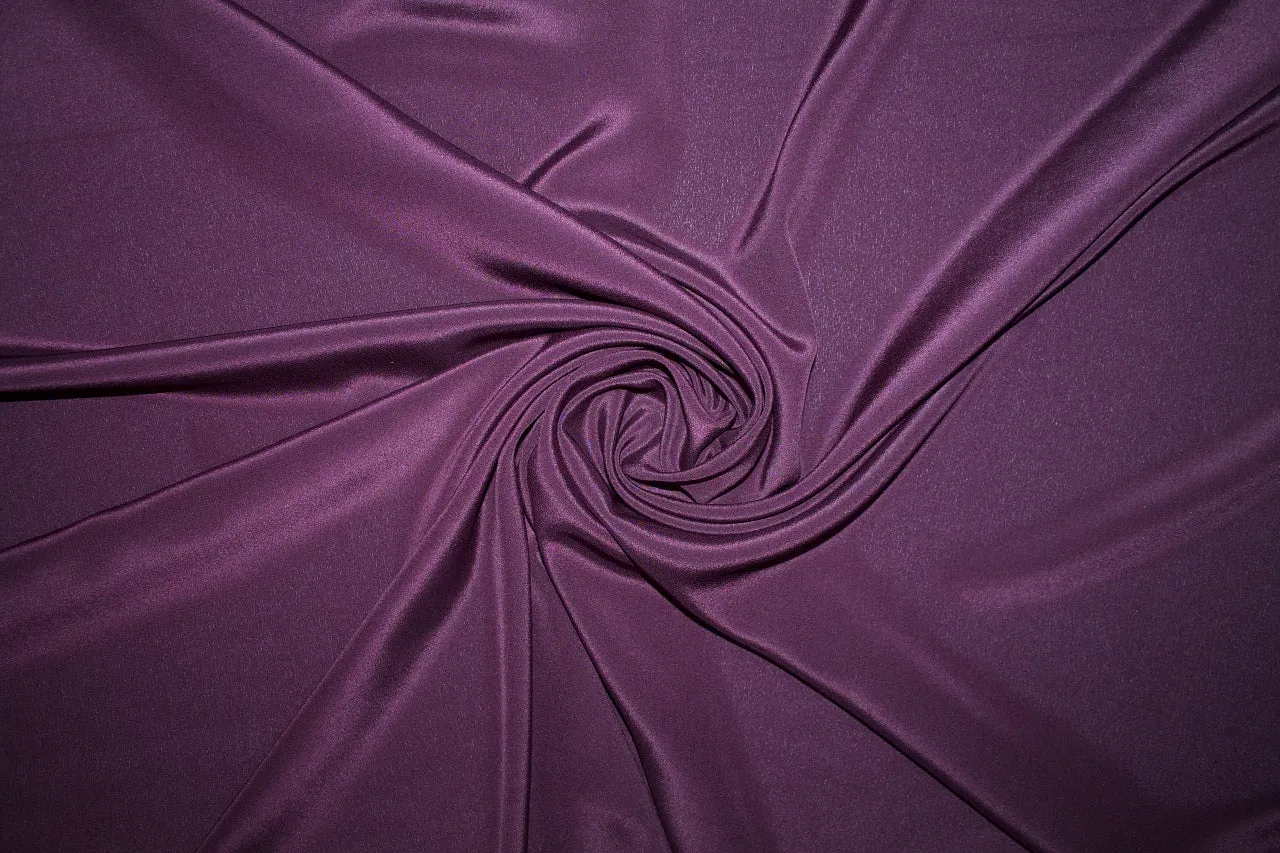 Randi Rahm Stretch Silk Crepe de Chine - Eggplant