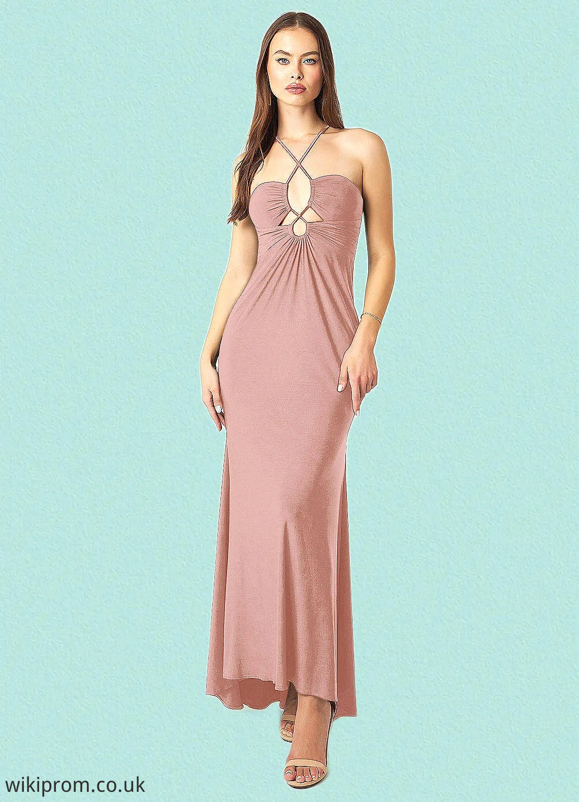 Rubi Sheath Sweetheart Neckline Luxe Knit Asymmetrical Dress SWKP0019822
