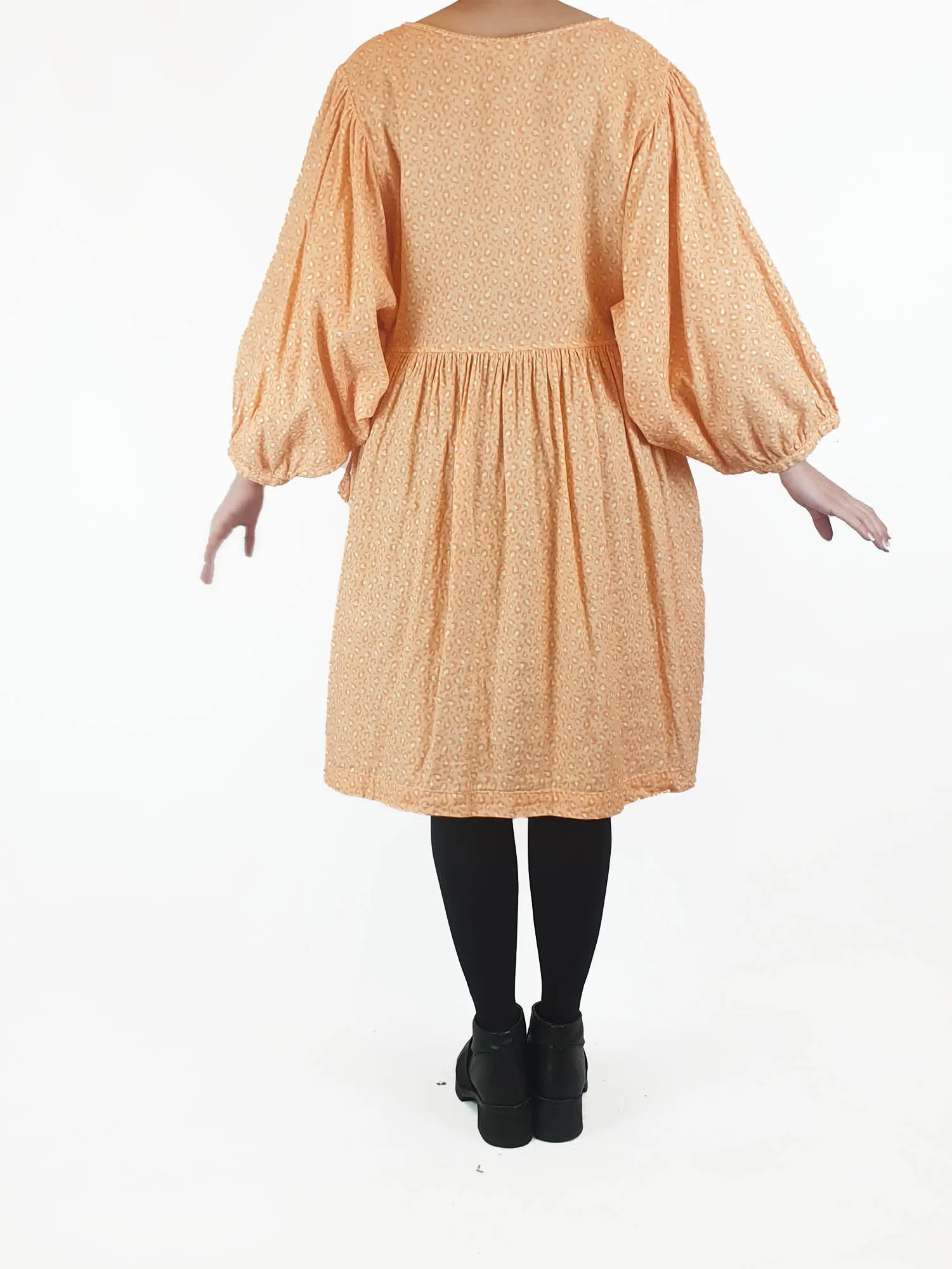 Sage & Claire orange animal print long sleeve dress size S