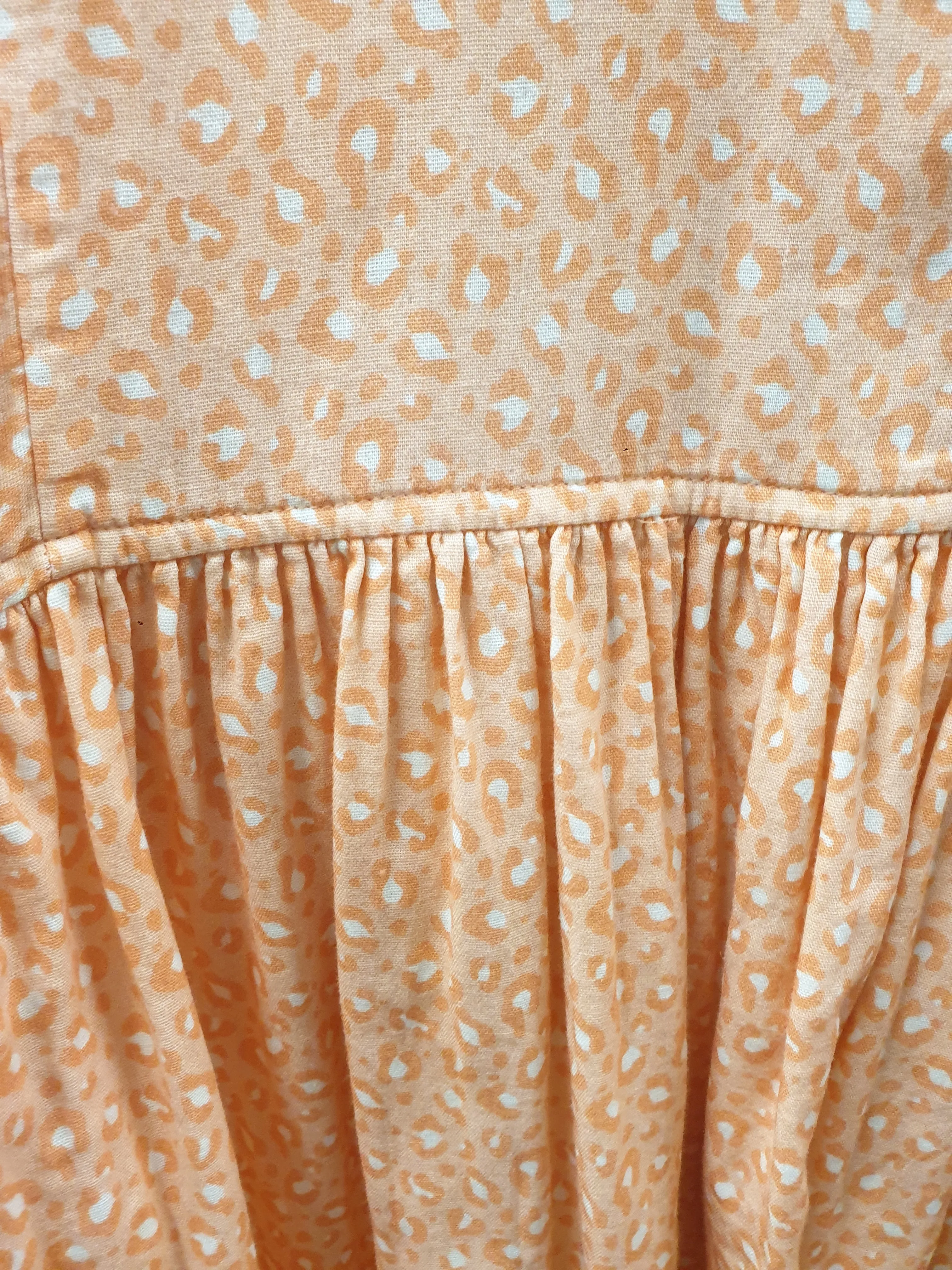 Sage & Claire orange animal print long sleeve dress size S
