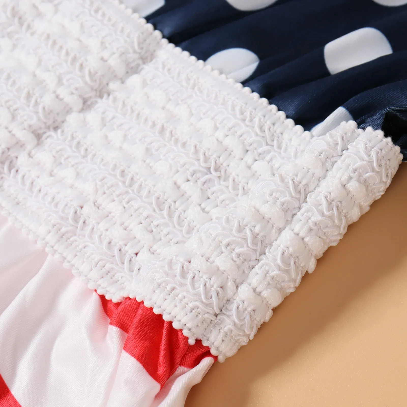 Sale！Polka Dot Stitching Stripe Dresses for Mommy and Me