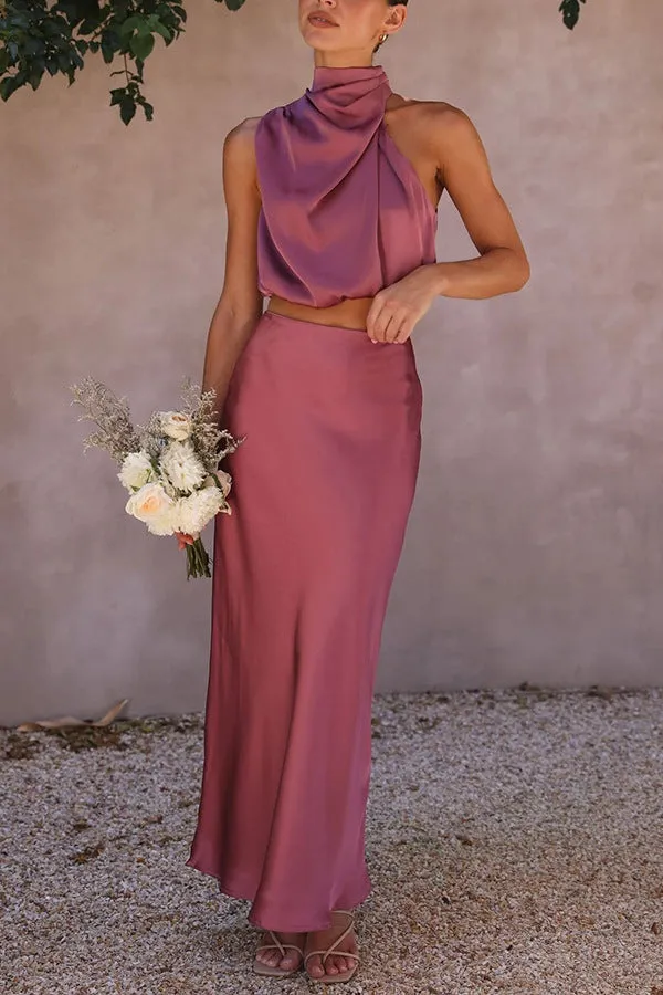 Satin Two-piece Suit