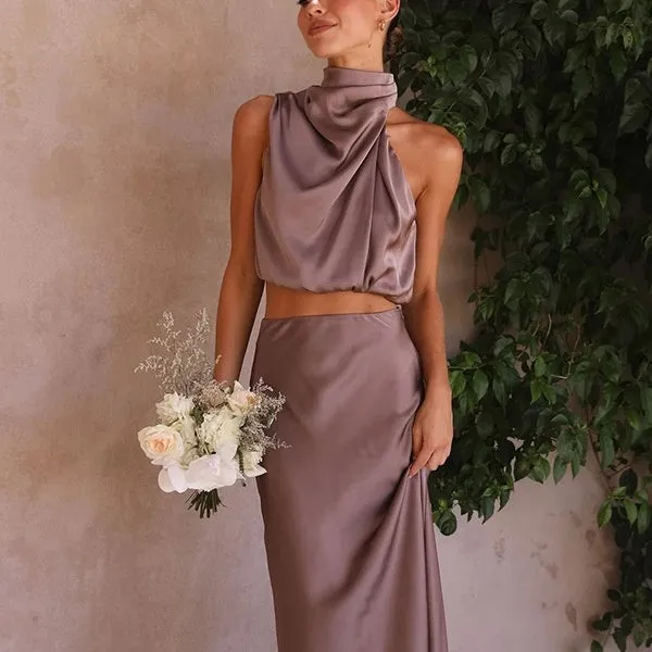 Satin Two-piece Suit